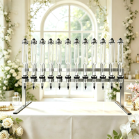 Présentoir de parfum design argenté avec 6/8/12 flacons en verre et support métallique, distributeur de parfum 375ml/500ml/750ml pour décorations de mariage