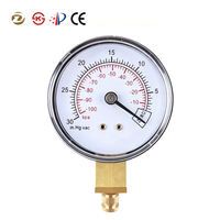 ZHONGXIN 2.5" (63mm) Full 316 Stainless Steel Vacuum Gauge 1.0% Accuracy Customizable NPT Thread Manometer CE Certified for