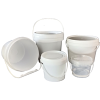 Fabricant en gros 1/2/3/4. Seaux ronds en plastique de 5/5 litres avec couvercles pour l'emballage des aliments