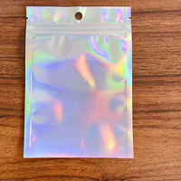 Sac feuille holographique PET recyclable imprimé personnalisé fermeture éclair pour nourriture