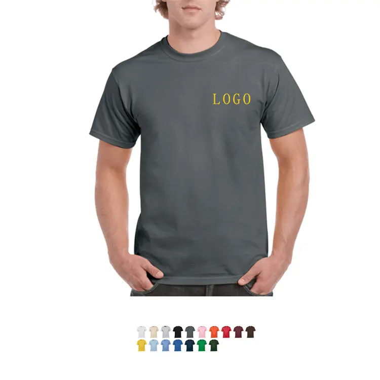 Custom Your Logo Design 18 Colors 100% cotton 150gsm Unisex Heat Press Print Blank Casual T-shirt for Men