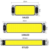 Lampe de plafond de voiture à LED blanche COB 54 87 108SMD 12V 24V, panneau LED, lampe de lecture intérieure, éclairage de plaque d'immatriculation, lampe de plafond de voiture, lampe filaire intérieure