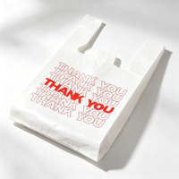 Sacs de courses en plastique personnalisés avec impression en gravure, en PE, à poignées, jetables, pour t-shirts de remerciement
