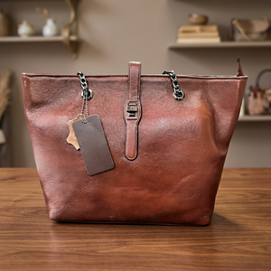Bolso de Mano Casual de Cuero Genuino de Primera Calidad BS INTERNATIONAL con Dos Correas y Correa para la Cintura, Cierre de Cremallera, Impermeable - Product Image 4