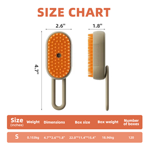 Cepillo de vapor plegable para gatos, peine para el cuidado de mascotas, 3 en 1, espray eléctrico de autolimpieza, cepillo de vapor para depilación de masaje para perros y gatos - Product Image 5