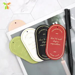 Ovale Form PU Leder Lesezeichen Clips Hot Sale Phantasie Geschenk Lesezeichen Planer Lesezeichen für Buch liebhaber