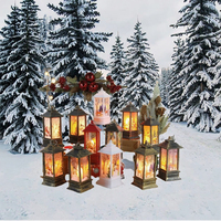 Linterna 3D Multicolor con Pilas para Decoración Navideña, Adorno para Árbol de Navidad, Luz de Mesa, Regalos de Navidad