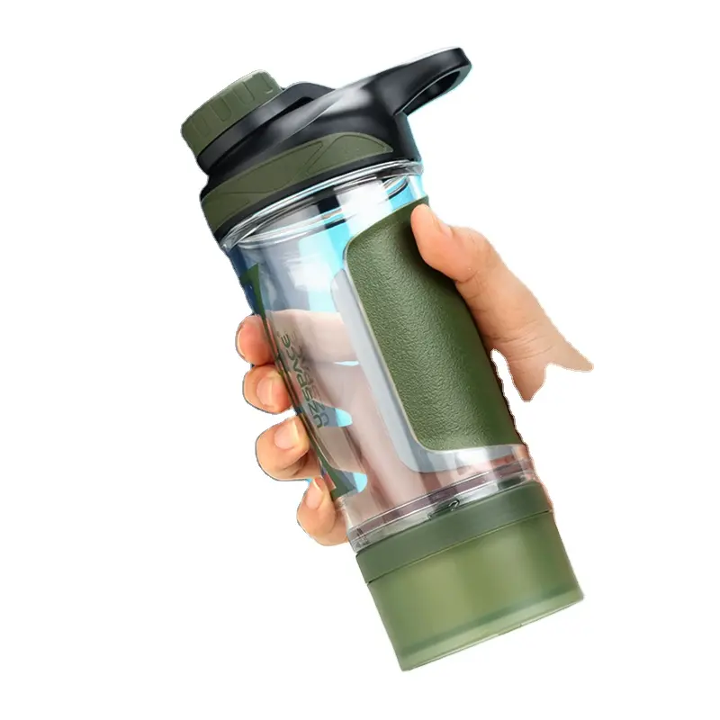 UZSPACE 16oz 500ml Protein Shaker Flasche (2020) Beinhaltet eine integrierte Aufbewahrung von Nahrungs ergänzungs mitteln mit leicht zu reinigender Tasse Good Gym Gifts <span class=keywords><strong>Green</strong></span>