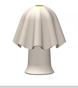 Sáng Tạo Mờ Hiện Đại Đơn Giản Phong Cách Bắc Âu Gốm Bảng Đèn Pleated Homestyle LED Phòng Ngủ Đầu Giường Nghiên Cứu Ánh Sáng Ban Đêm - Product Image 1