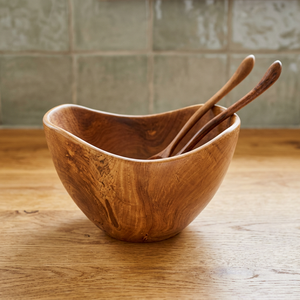 Bols en bois multifonctionnels vintage polis, décoratifs, réutilisables, écologiques, pour servir et comme coupes à glace – Excellente qualité - Product Image 6