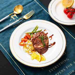 Plats occidentaux en céramique blanche pour une utilisation dans un restaurant d'hôtel sous une assiette - Product Image 4