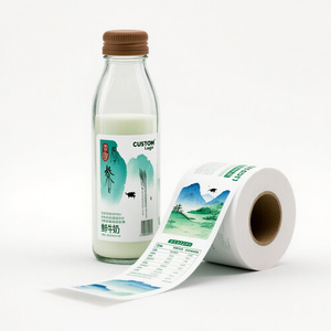 Custom Label Sticker Printing, Custom Cosmetic Roll Plastic Waterproof Adhesive Vinyl Food Glass Bottle Packaging Sticker Label - Product Image 6