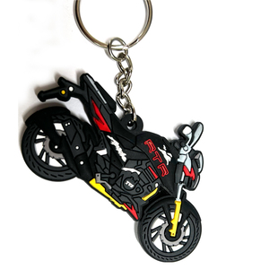 Werbeartikel aus 3d-pvc-gummi für verschiedene automarken motorradhelm-schlüsselanhänger mit individuellem logo kunststoff-schlüsselanhänger - Product Image 2