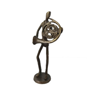 Sculpture de personnage <span class=keywords><strong>trompettiste</strong></span> en fonte, figurine abstraite de musicien, décoration de bureau sur le thème de la musique, artisanat décoratif. - Product Image 2