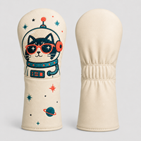 Housse de tête de club de golf thème Galaxie brodée, durable, personnalisable, collection cadeau, accessoires de golf exportés, directement de l'usine