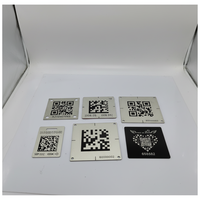 Plaque signalétique murale ou de bureau en aluminium nickelé noir, style antique moderne, avec logo, code QR, impression sérigraphique et forme personnalisée