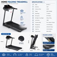 Caminadora Plegable que Ahorra Espacio ZB-HTD-17, Caminadora Eléctrica Plegable Hidráulica, Capacidad de Carga de 150 kg, Equipo de Gimnasio en Casa, Compacta