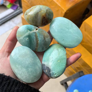 Cristaux de quartz de haute qualité en gros, pierres de guérison spirituelle, calcite verte bleue des <span class=keywords><strong>Caraïbes</strong></span>, pierre de paume en cristal pour l'acheteur - Product Image 4