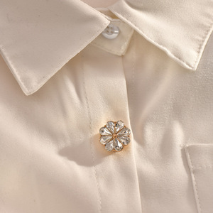 Botones de Camisa con Cristales Multicolores y Diseño Floral Clásico, Cubrebotones, Broches, Gemelos y Decoraciones para Botones - Product Image 3