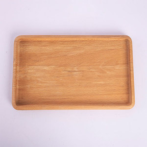 Juego de 2 bandejas rectangulares de madera de haya de primera calidad para servir alimentos, 30 x 19 cm - Product Image 4