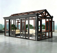 Maison conteneur en verre, Maison préfabriquée mobile, Serre en alliage d'aluminium, Bureau de jardin, Bureau à domicile, Maison de vacances, Véranda