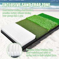 Tapis de golf 4 en 1 pour l'entraînement, simulant un bunker et un fairway, avec base en caoutchouc antidérapante et gazon artificiel durable