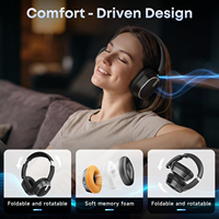 Casque sans fil H2 supra-auriculaire avec annulation active du bruit (ANC) et étanchéité pour le gaming