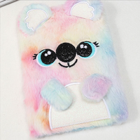 Cahier en peluche brodé A5 créatif mignon fille cadeau cahier en peluche petit ours dessin animé livre en peluche