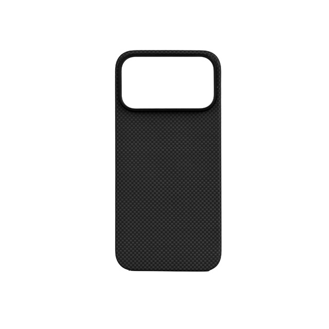 600D Black Plain Weave Super Thin Magnetic Aramid Fiber Case for iPhone 17 Pro