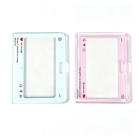 Porte-clés mignon en plastique transparent pour pièces de monnaie, étui souple en PVC pour cartes d'identité de jeu de dessin animé, breloque de lanière, accessoire anti-perte pour sac