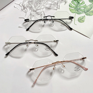 Lunettes Rectangle Rétro Vintage en Métal pour Homme et Femme, <span class=keywords><strong>Correction</strong></span> <span class=keywords><strong>Optique</strong></span> de la Myopie, Blocage de Lumière Bleue, Unisexe - Product Image 2