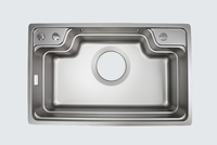 Robinet de cuisine multifonctionnel en acier inoxydable à cuve unique, installation sur comptoir, pour les marchés japonais et coréens, accessoires