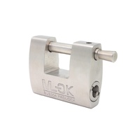 MOK Cadenas rectangulaires robustes antivol étanches en acier inoxydable poli avec design gravé, 4 clés