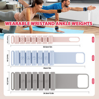 Gelang Pemberat Pergelangan Kaki Silikon Inti Baja Premium dengan Desain Estetis, Dapat Disesuaikan, untuk Peralatan Calisthenics