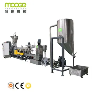 China Supplier PP PE Double Stages Plastic Granulator Line / Factory Price Pellet Making Recycling Machine