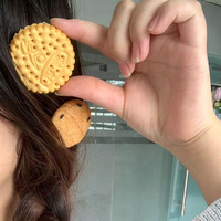 Jolie pince à cheveux en forme de biscuit alimentaire simulé, accessoire capillaire pour étudiant, ornement de cheveux
