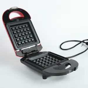 Özel plaka 4 dilim elektrikli kahvaltı sandviç tost fırınları ticari için ızgara makinesi waffle makineleri