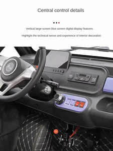 Personnalisation en usine à bas prix petite <span class=keywords><strong>voiture</strong></span> électrique fermée 2 portes 4 roues avec guidon - Product Image 3