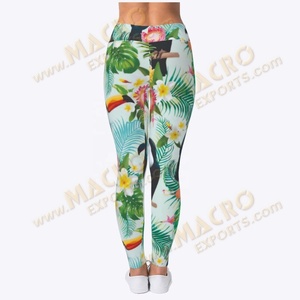 Pantalones de Yoga Deportivos de Cintura Alta con Estampado Personalizado por Transferencia de Calor, Elásticos, de Spandex Reciclado y Poliéster, Anti-UV - Product Image 3