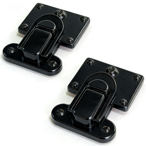 Custom <b>Design</b> Aluminum Peace Lock Clasp Anodized Finish CNC Machined Guangdong Made for Fashion Bag Gift Box - Product Image 3