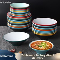 BST Kommerzielles Kunststoff-Melamin-Geschirr Restaurant-Spezifische Nudelschalen Reisschalen Scharfe Hot Pot Schweinefleischschalen - Modern und Langlebig