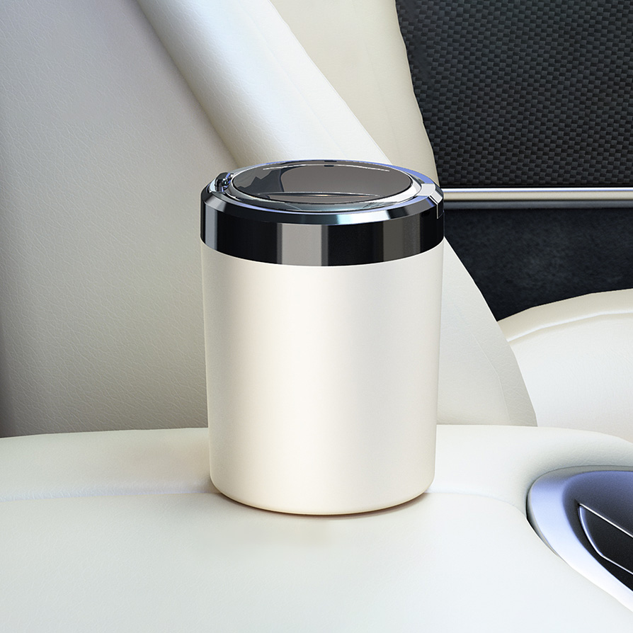 Car Ashtray With Lid Portable Removable Stainless Steel Smokeless - View #4
