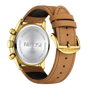 For 2609 Fashion Luxury Sports Leather Chronograph Quartz <b>Watch</b> for Men Stainless Steel Case 3BAR Water Resistant Calendar - Product Image 2