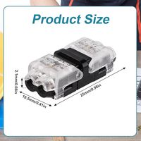 Connecteurs de fils basse tension de type H 2P, pas de dénudage de fils requis, 24-20AWG, connecteur rapide sans soudure pour l'automobile