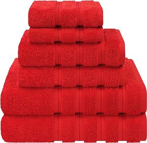 6-Piece Dyed <b>Towel</b> <b>Set</b> 100% Soft Ring Spun Cotton Includes 2 <b>Bath</b> <b>Towels</b> 2 Hand <b>Towels</b> 2 Washcloths Antimicrobial Quick-Dry Very - Product Image 4