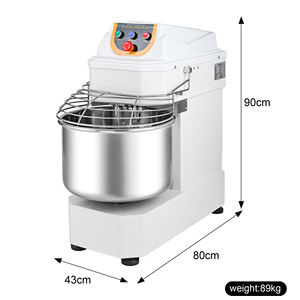 Amasadora Espiral Comercial de Doble Velocidad con Tazón de Acero Inoxidable y Protector de Seguridad para Panadería, Pizza y Pan - Product Image 4