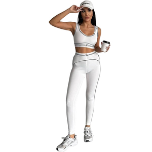 2025 nuevas mallas de cintura alta para mujer, trajes de entrenamiento sin mangas, ropa de <span class=keywords><strong>yoga</strong></span> para gimnasio, ropa deportiva estampada de diseñador, <span class=keywords><strong>conjunto</strong></span> de <span class=keywords><strong>Yoga</strong></span> para mujer - Product Image 3