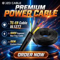 Câble THHN JZD UL1277 600V gainé de nylon, isolé en PVC, fil de cuivre 1/0 2/0 3/0 4/0 12 AWG, câble électrique extérieur multibrins THHN