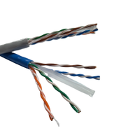 Cable de Red Ethernet UTP Cat5e Cat6 Cat6a, Cable Lan de Alta Calidad al por Mayor, 24AWG OFC, Conductor de Cobre Puro