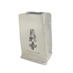 Özel Logo OEM biyobozunur kavrulmuş Caffe fasulye kare kılıf çanta buz kahve hazır toz içecek kahve paketleme çantası